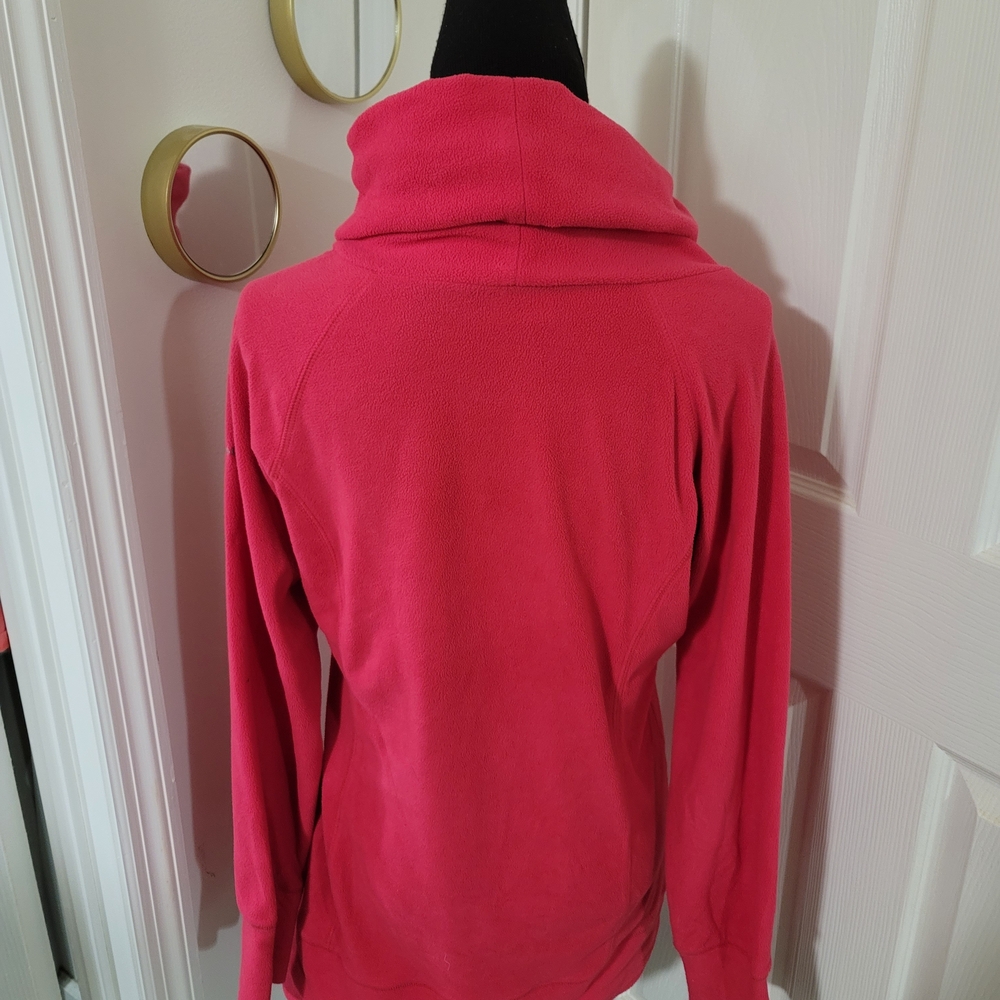 Columbia Women's Vibrant Pink Cowl Neck Sweatshirt Size Medium - Picture 3 of 4